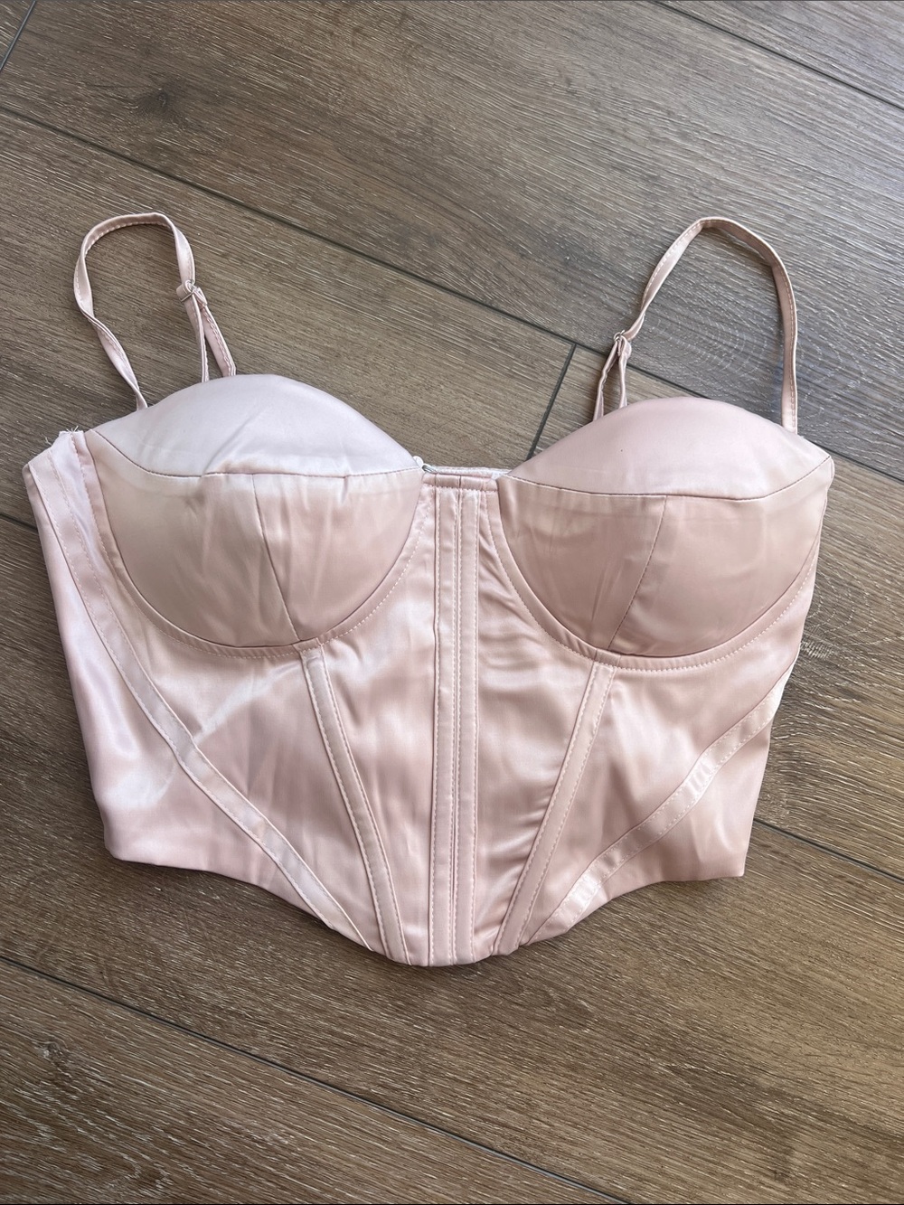 Women’s Blush Pink Corset Bustier Top
